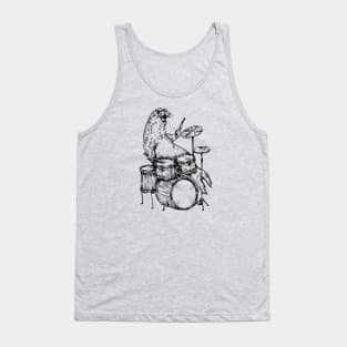 SEEMBO Sea Lion Playing Drums Drummer Drumming Band Tank Top